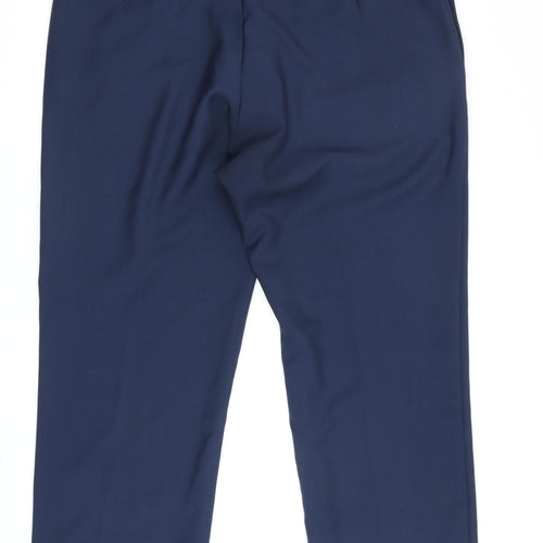 Haggar Men's Blue Classic Fit Dress Pants 38x30