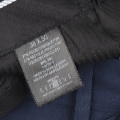 Haggar Men's Blue Classic Fit Dress Pants 38x30
