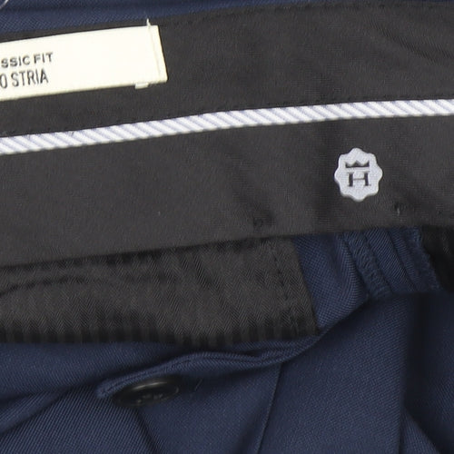 Haggar Men's Blue Classic Fit Dress Pants 38x30