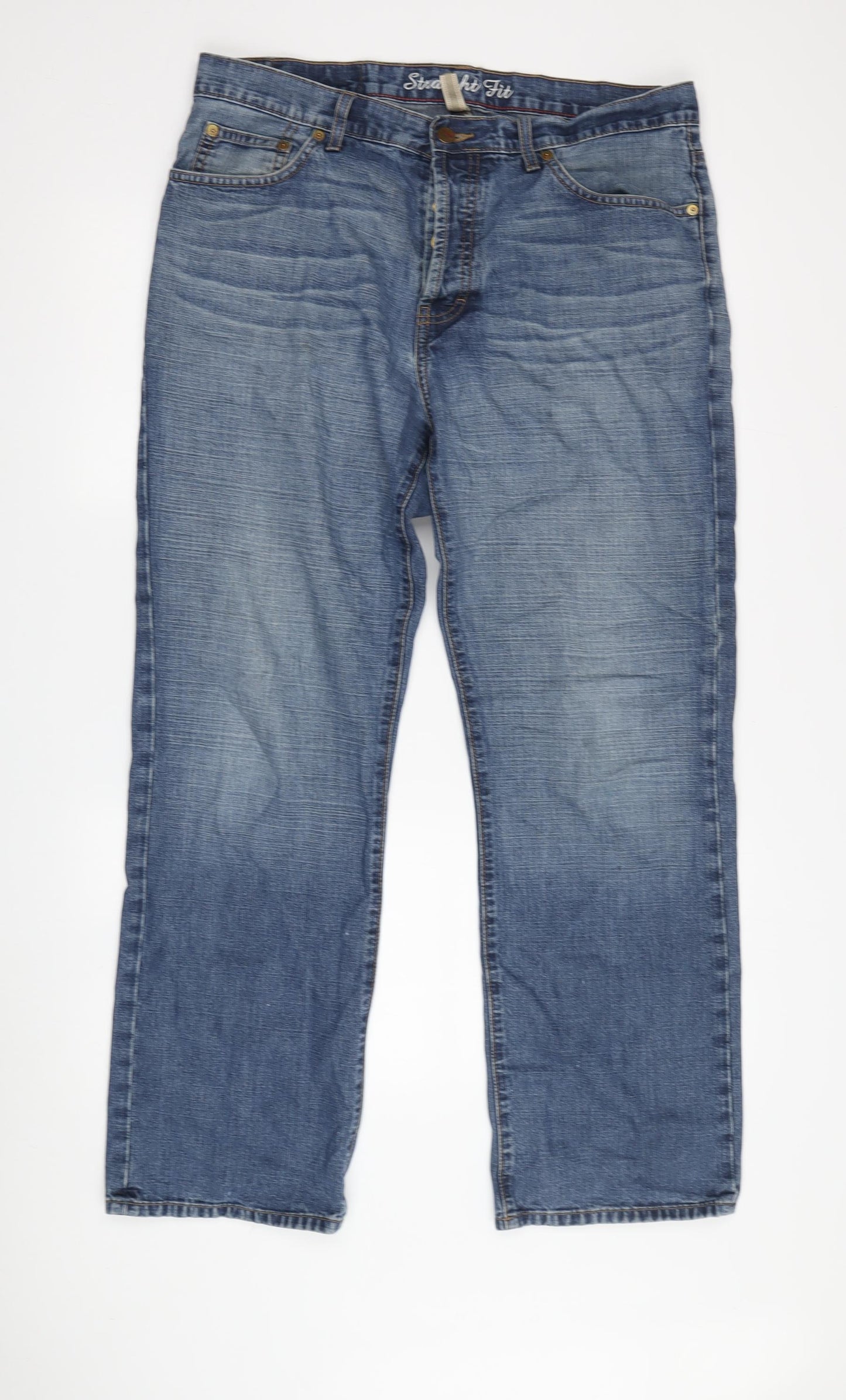 Marks & Spencer Blue Straight Jeans 34W 29L Men’s Denim