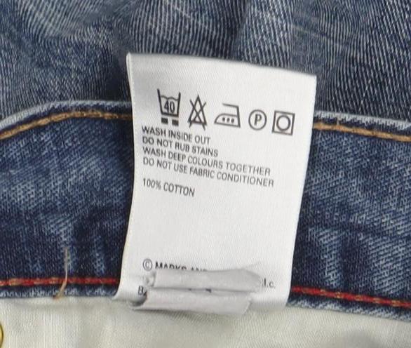 Marks & Spencer Blue Straight Jeans 34W 29L Men’s Denim