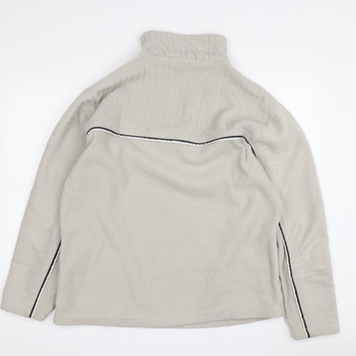Freeport Men's Beige 1/4 Zip Fleece Sweatshirt L