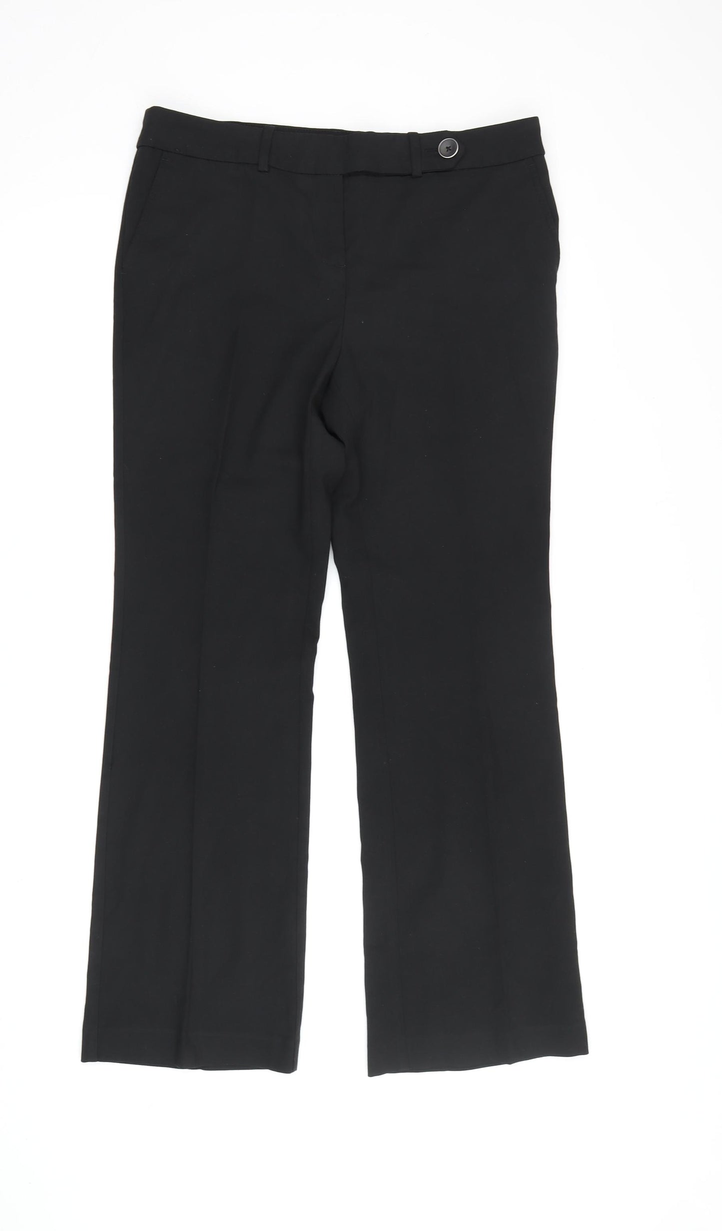 Next Women's Black Petite Trousers Size 10P - Business Casual