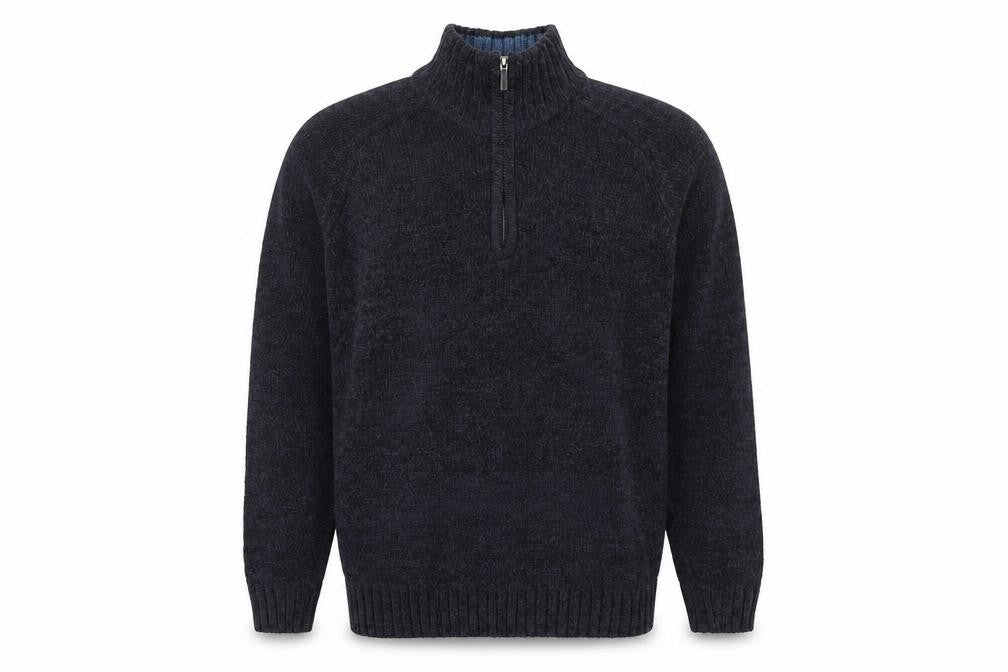 Front view of EWM Men's Black Cotton jumper M