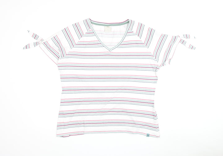 Trespass Women's Striped T-Shirt, Size 16, White