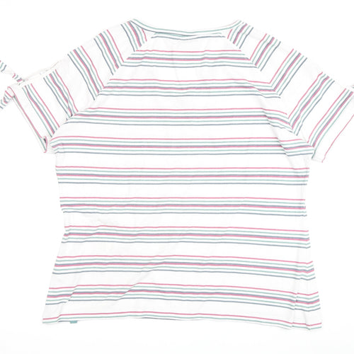 Trespass Women's Striped T-Shirt, Size 16, White