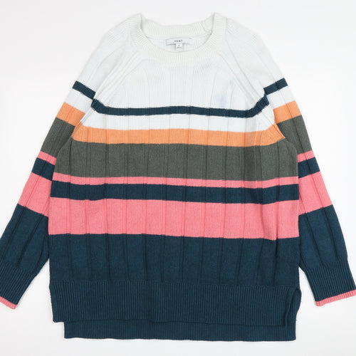 Next Women's Multicoloured Striped Pullover Jumper L