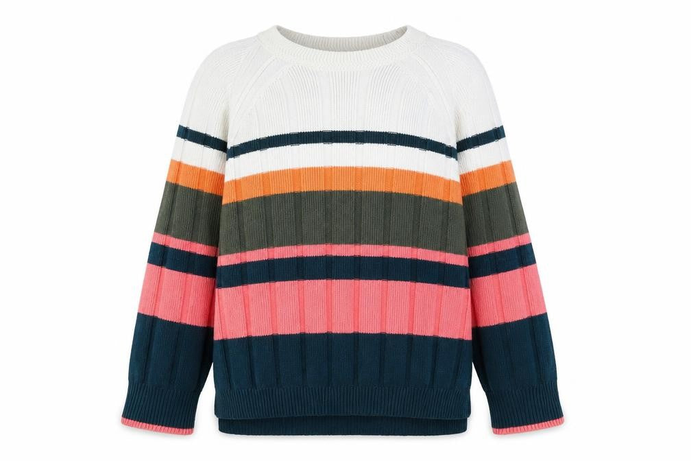 Next Women's Multicoloured Striped Pullover Jumper L