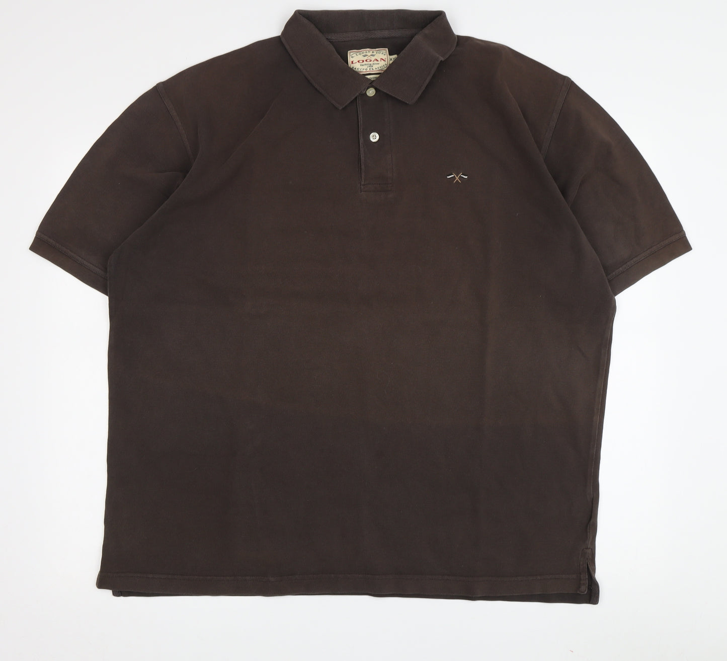 R. Logan & Sons Men's Brown Polo Shirt 2XL Casual