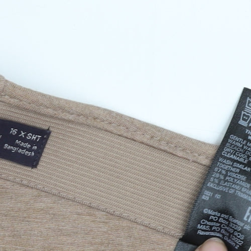 Marks and Spencer Beige Women's Leggings, Size 16, Casual