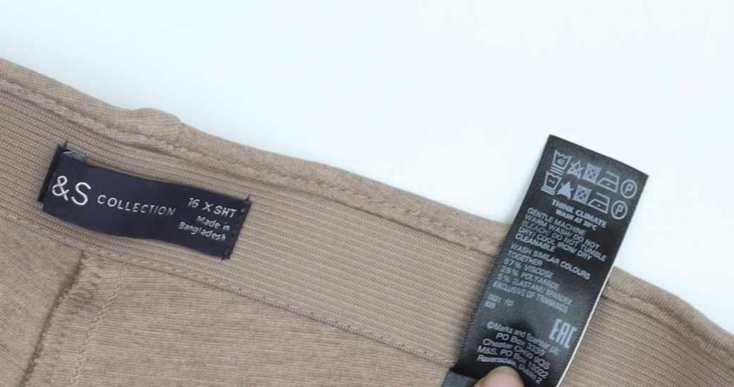 Marks and Spencer Beige Women's Leggings, Size 16, Casual