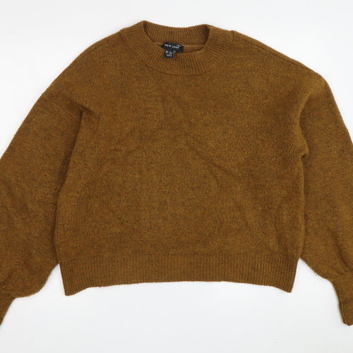 New Look Women's Brown Crew Neck Jumper L