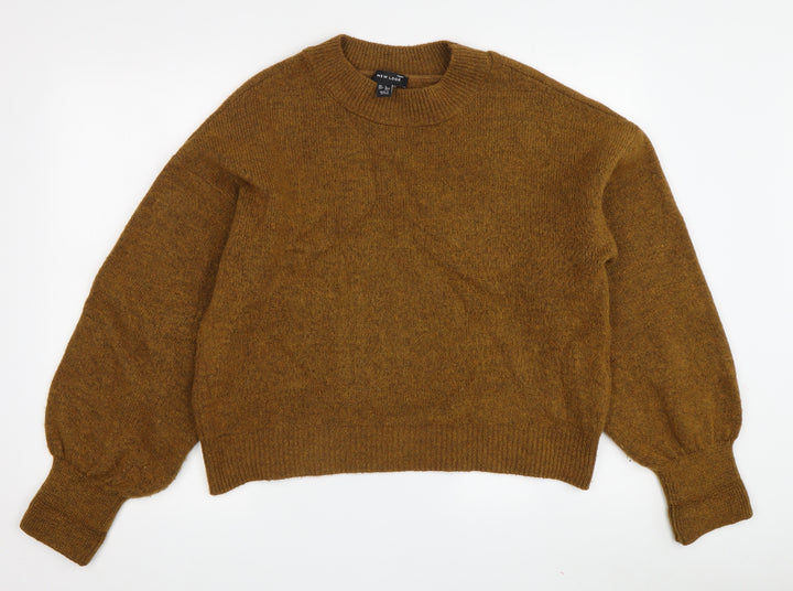 New Look Women's Brown Crew Neck Jumper L