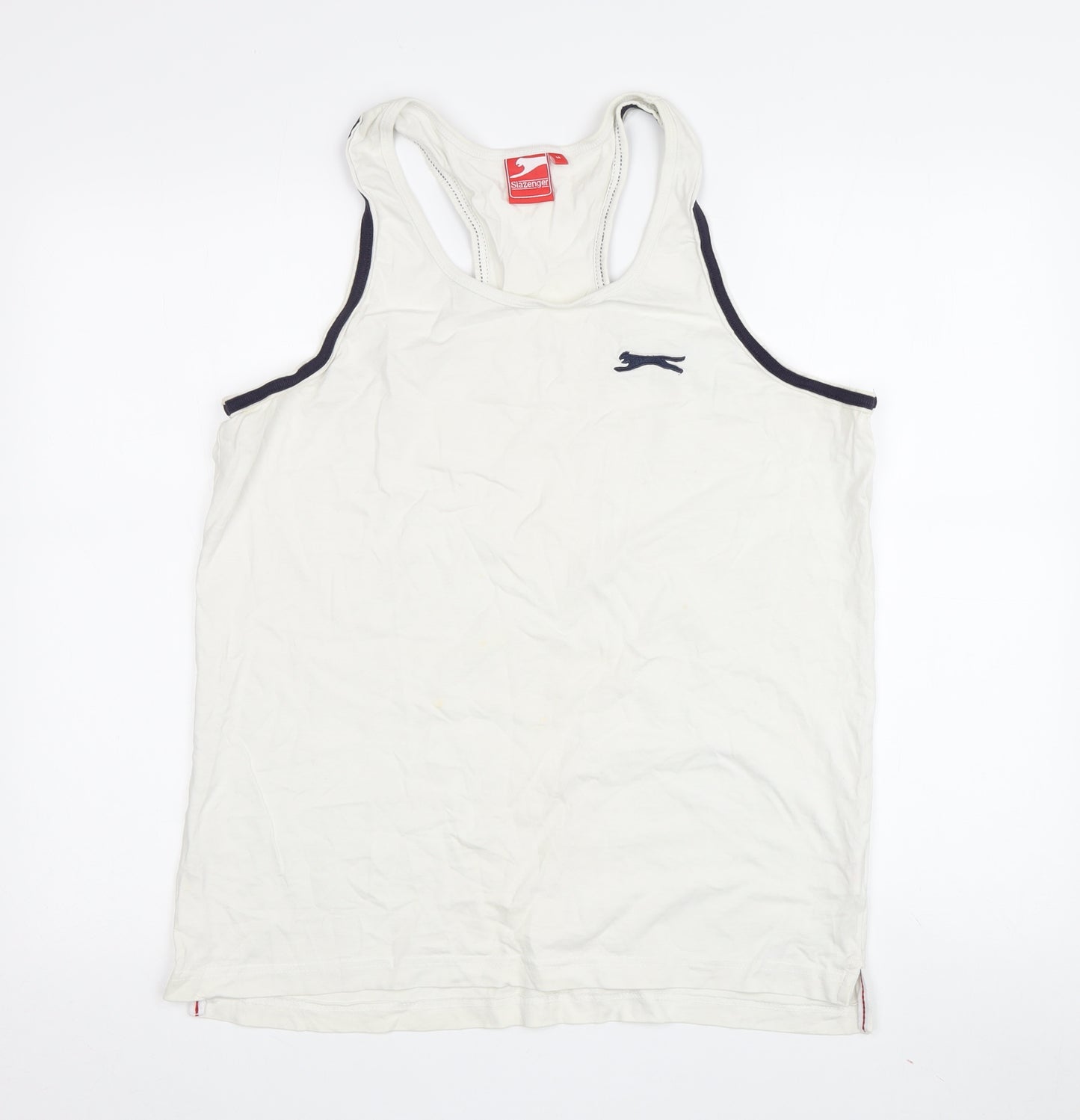 Slazenger Men's White Sleeveless T-Shirt M Regular