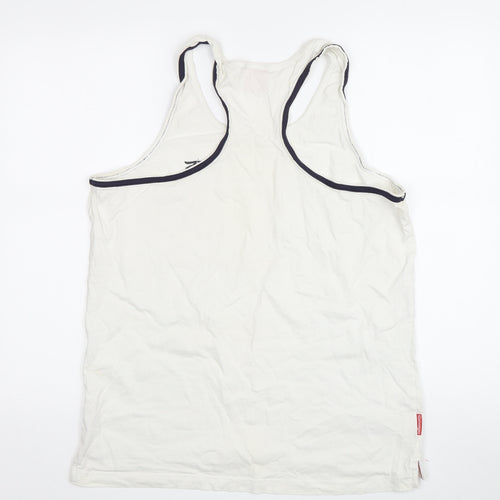 Slazenger Men's White Sleeveless T-Shirt M Regular