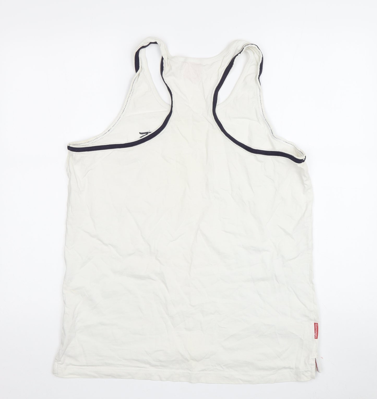 Slazenger Men's White Sleeveless T-Shirt M Regular