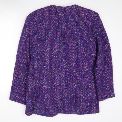 Alexon Women’s Purple Bouclé Suit Jacket Size 14 - Vintage Elegance