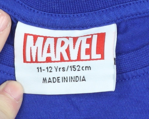 Marvel Boys Blue Graphic Print T-Shirt 11-12 Years