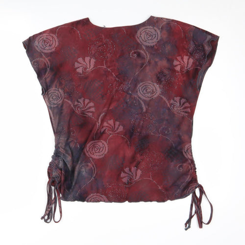 Saloos Women's Multicoloured Floral V-Neck Blouse M/L