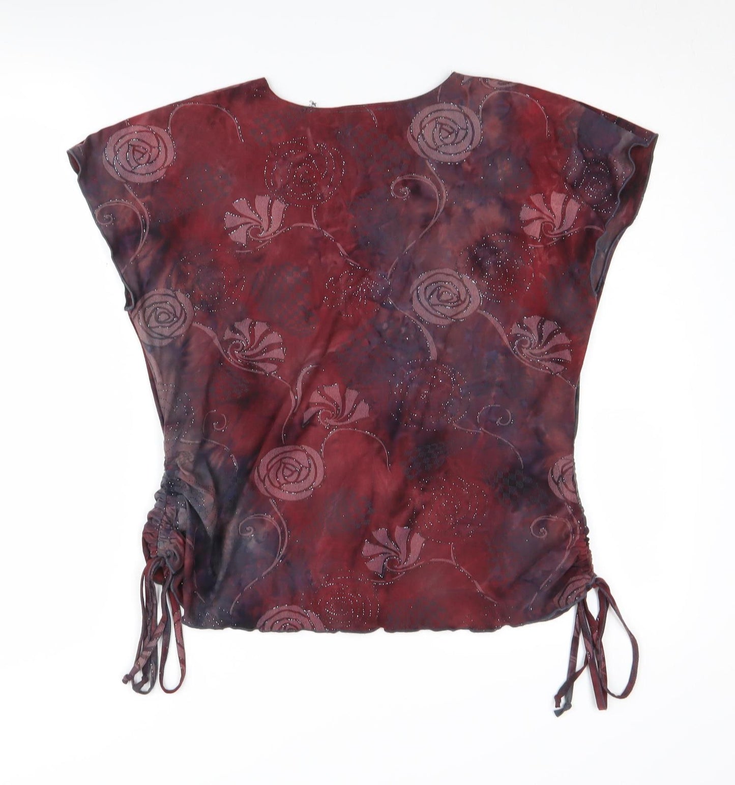 Saloos Women's Multicoloured Floral V-Neck Blouse M/L