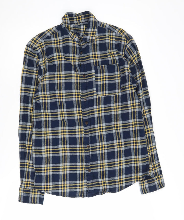Jack & Jones Men's Blue Plaid Casual Shirt S