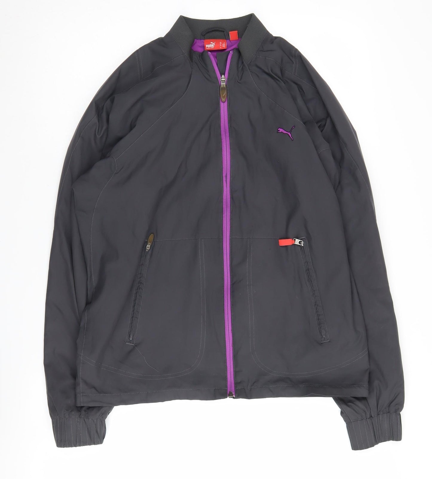Puma Women's Purple Bomber Jacket, Size S - Casual Sporty Style