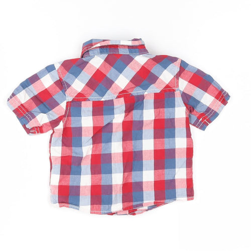 Next Unisex Multicoloured Check Button-Up Shirt - 3-6 Months