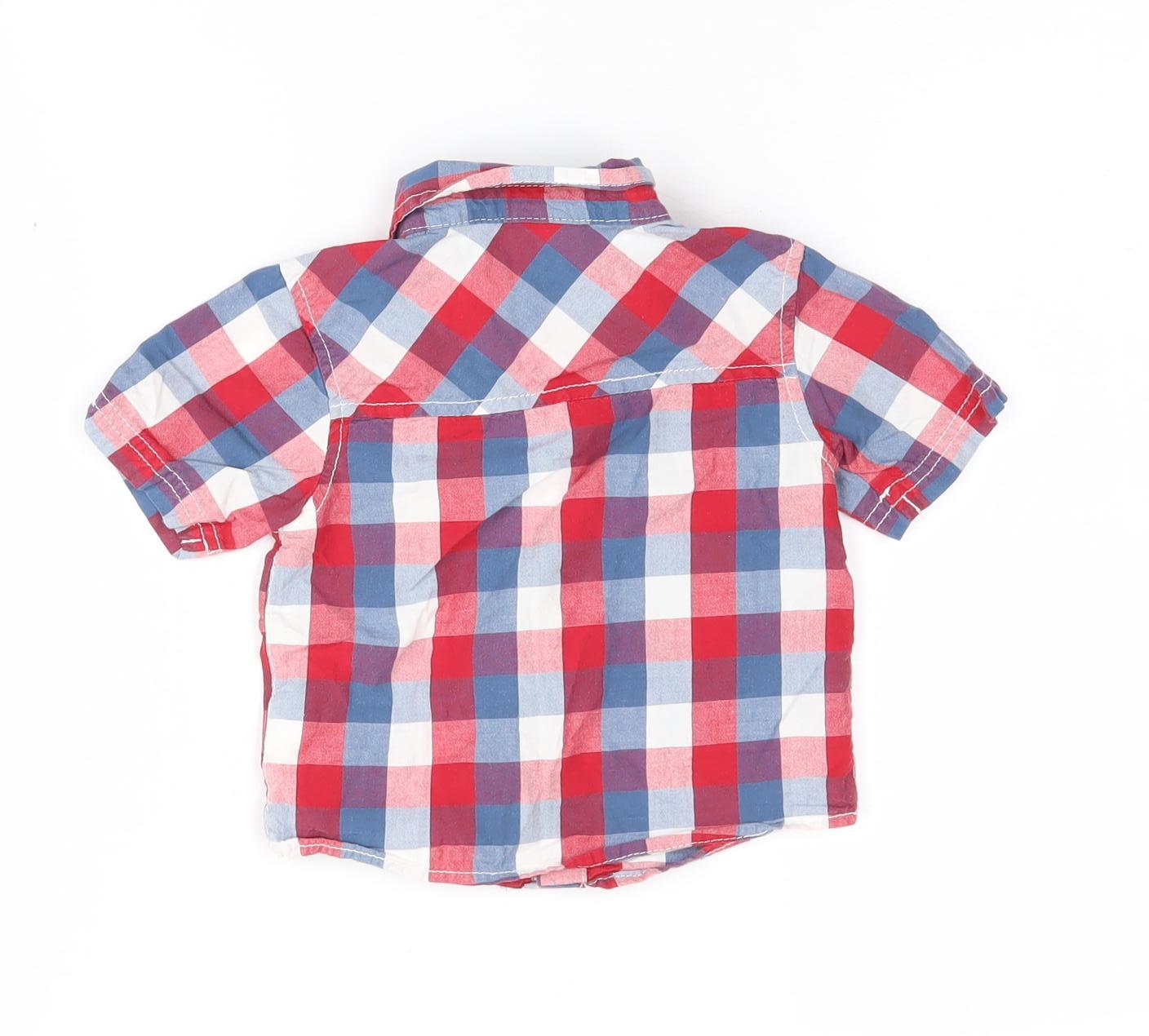 Next Unisex Multicoloured Check Button-Up Shirt - 3-6 Months
