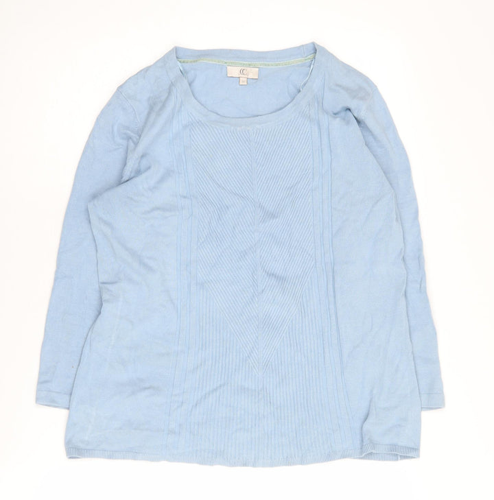 CC Women's Blue Round Neck Jumper Size M