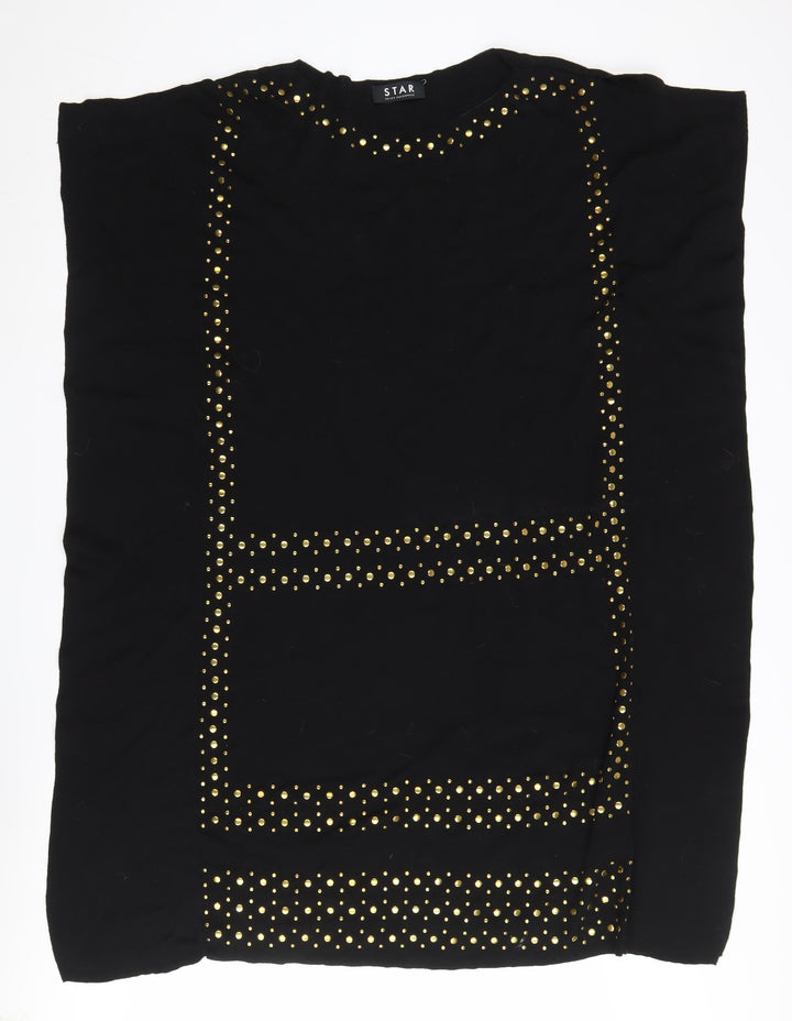Star Black Studded Tunic Jumper Women Size 12