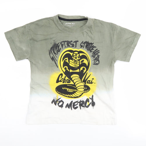Cobra Kai Boys Green T-Shirt, Size 6 Years, Graphic Print