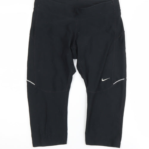 Nike Women's Black Small Cropped Leggings for Gym & Training