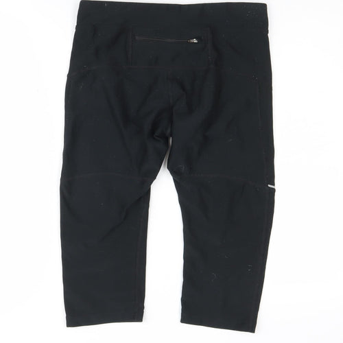 Nike Women's Black Small Cropped Leggings for Gym & Training