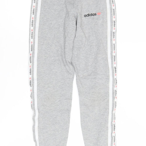 Adidas Girls Grey Track Pants 9-10 Years