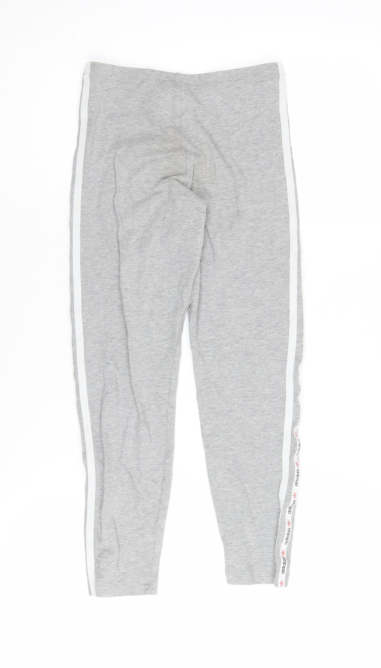Adidas Girls Grey Track Pants 9-10 Years