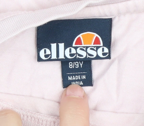 Ellesse Girls Pink T-Shirt, Size 8-9 Years, Logo Accents