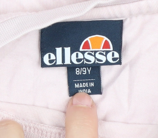 Ellesse Girls Pink T-Shirt, Size 8-9 Years, Logo Accents