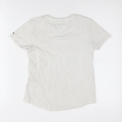 Tommy Hilfiger Girls White T-Shirt Size 12 Years Cotton Logo