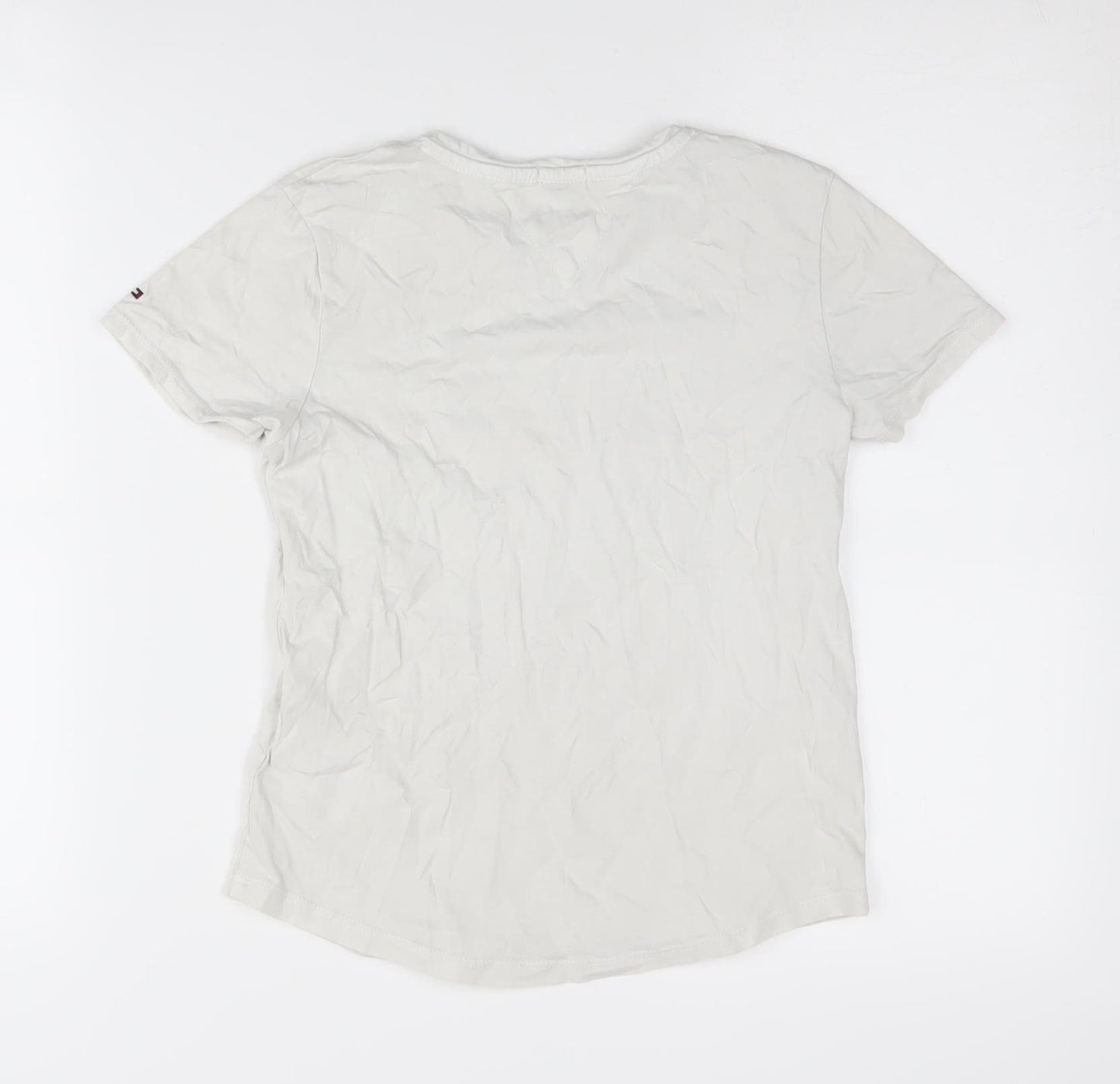 Tommy Hilfiger Girls White T-Shirt Size 12 Years Cotton Logo