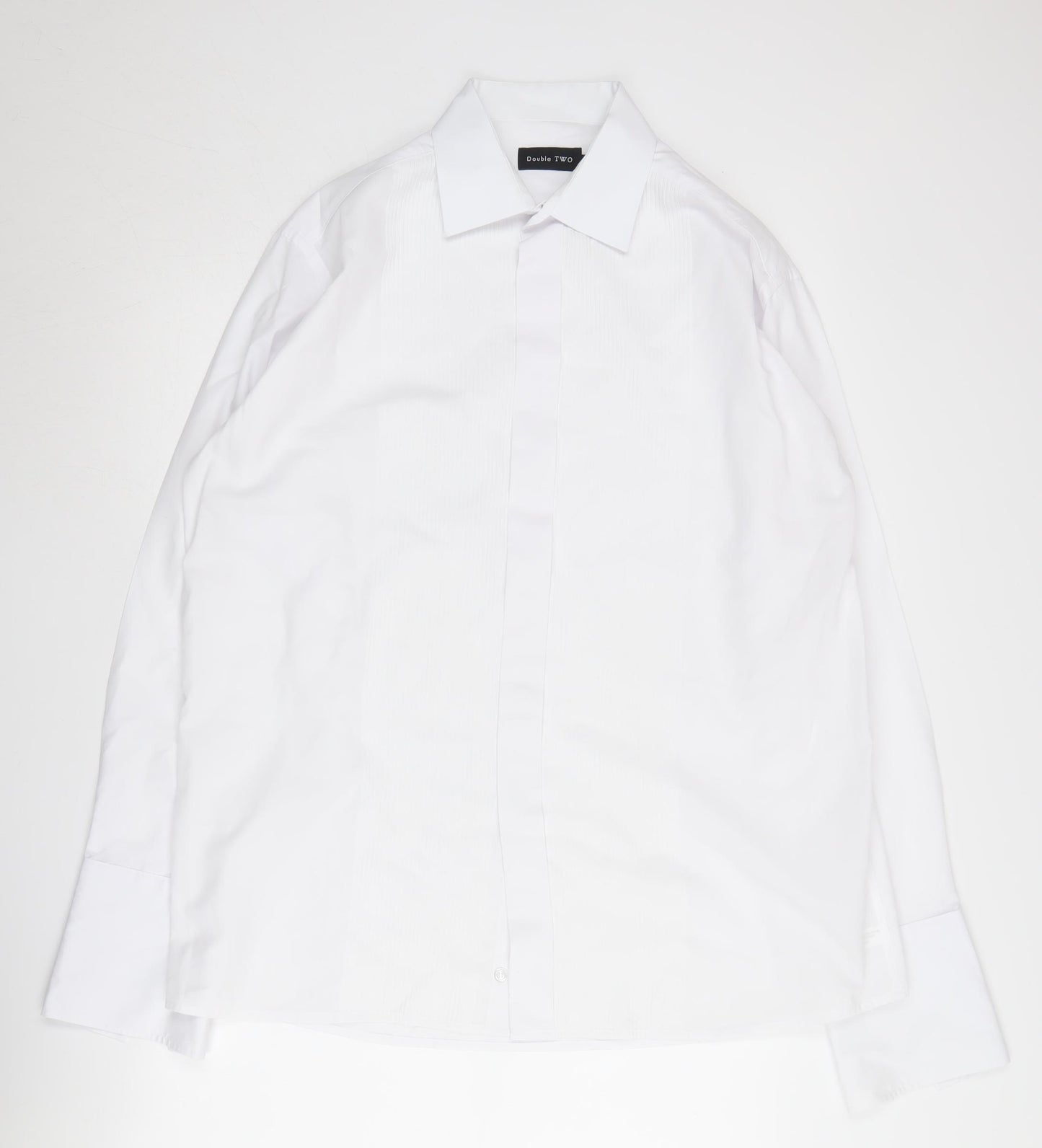 Double TWO Men's White Dress Shirt, Size 16.5