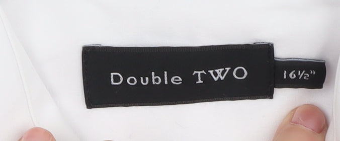 Double TWO Men's White Dress Shirt, Size 16.5