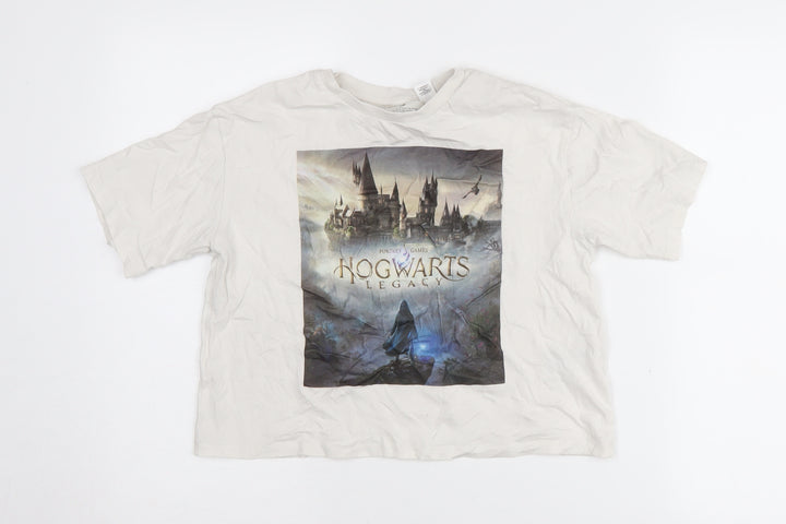 H&M Girls White Graphic T-Shirt, Size 11 Years, Harry Potter