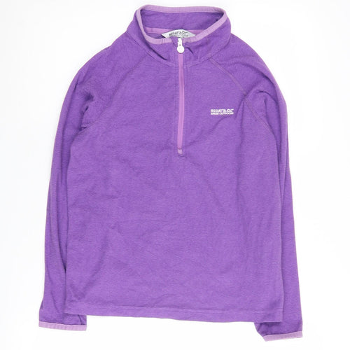 Regatta Girls Purple Half-Zip Sweatshirt 14 Years