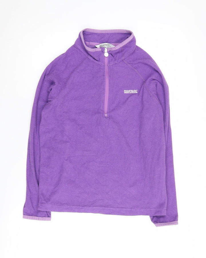 Regatta Girls Purple Half-Zip Sweatshirt 14 Years