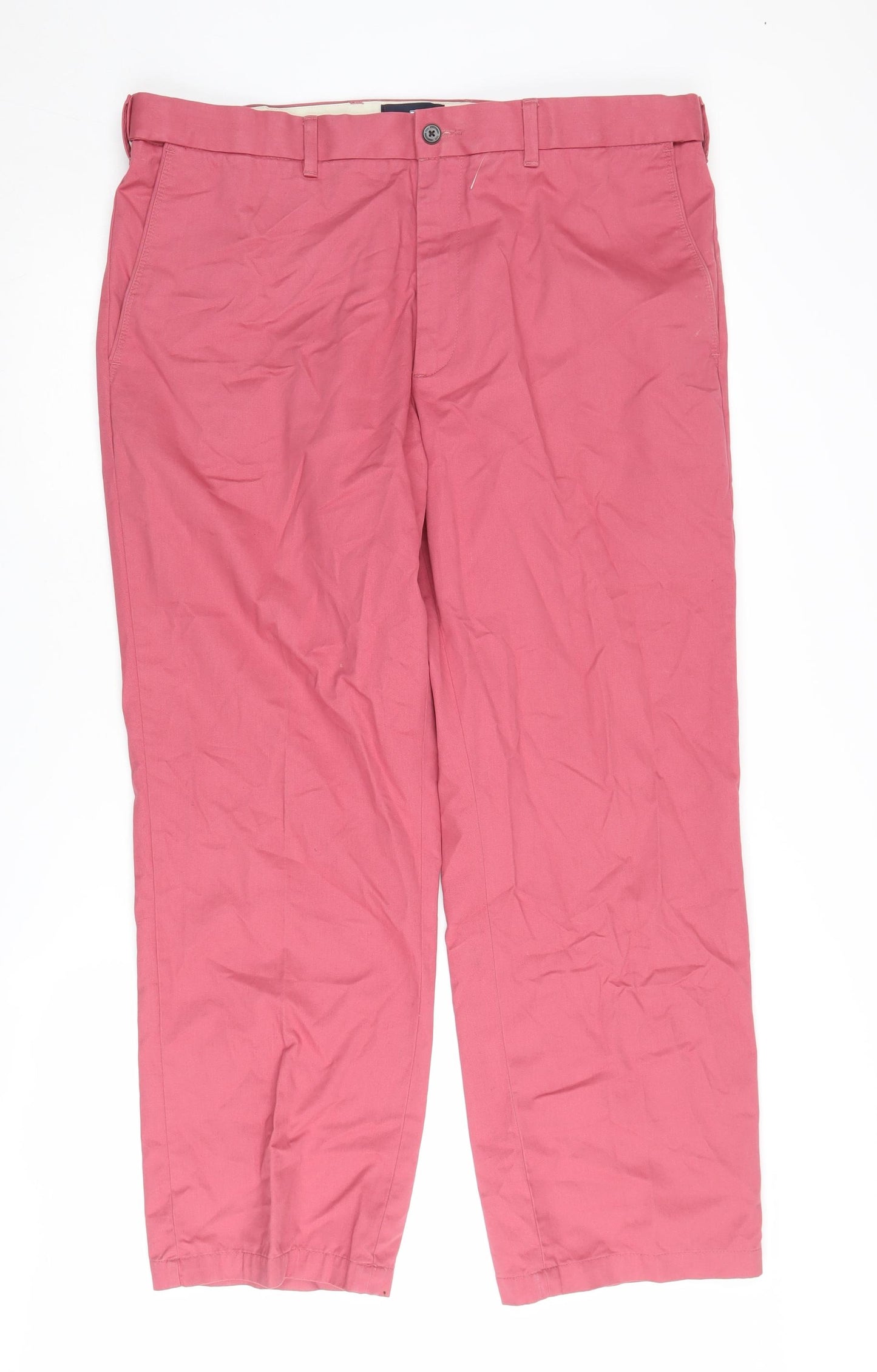 Marks and Spencer Men's Pink Chino Trousers, Size 38