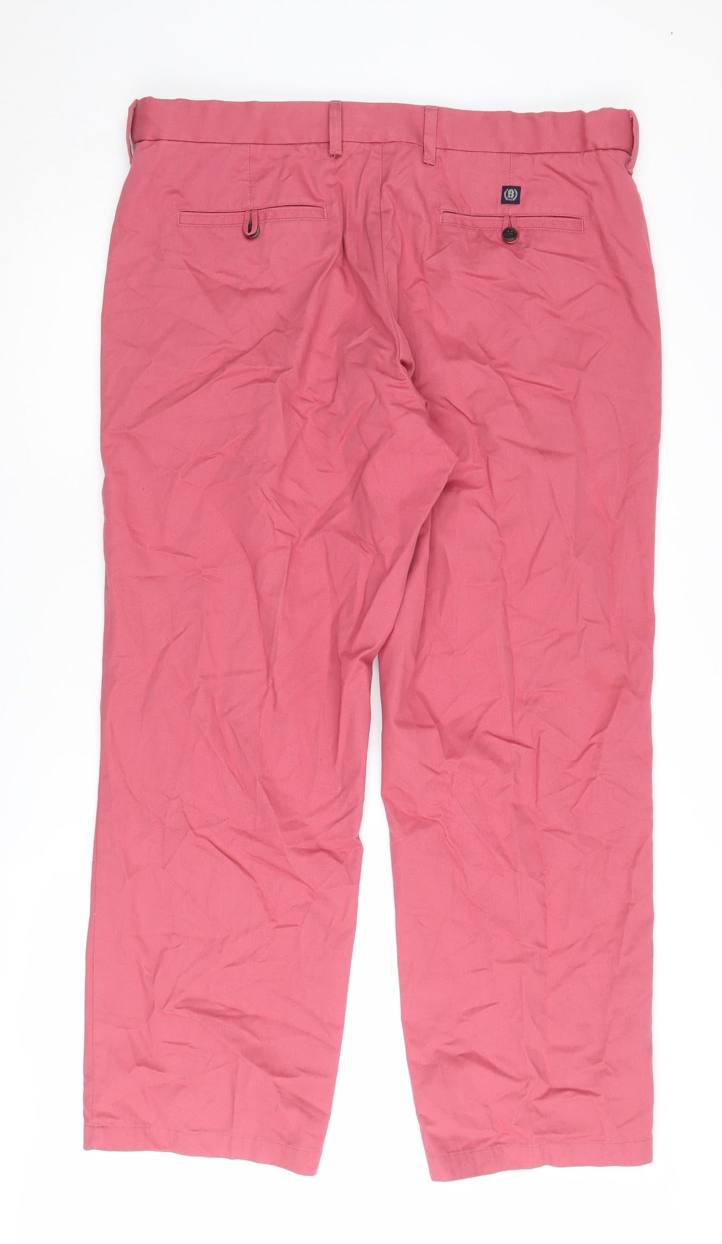 Marks and Spencer Men's Pink Chino Trousers, Size 38