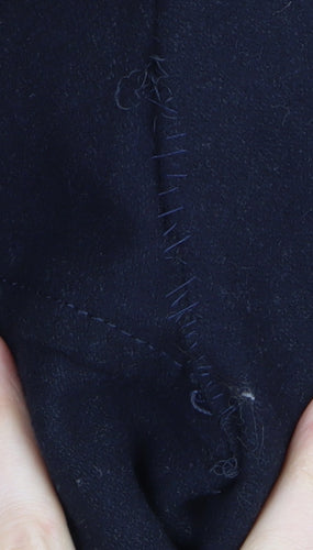 Topshop Women's Black Wool Coat - Size 10 with Fur Trim