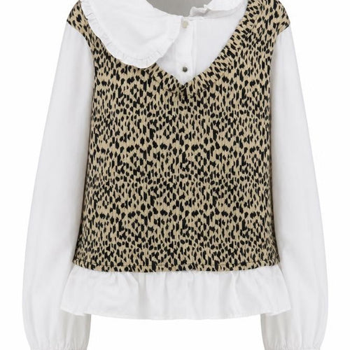 River Island Girls Animal Print Vest 9/10 Years Polyester Blend