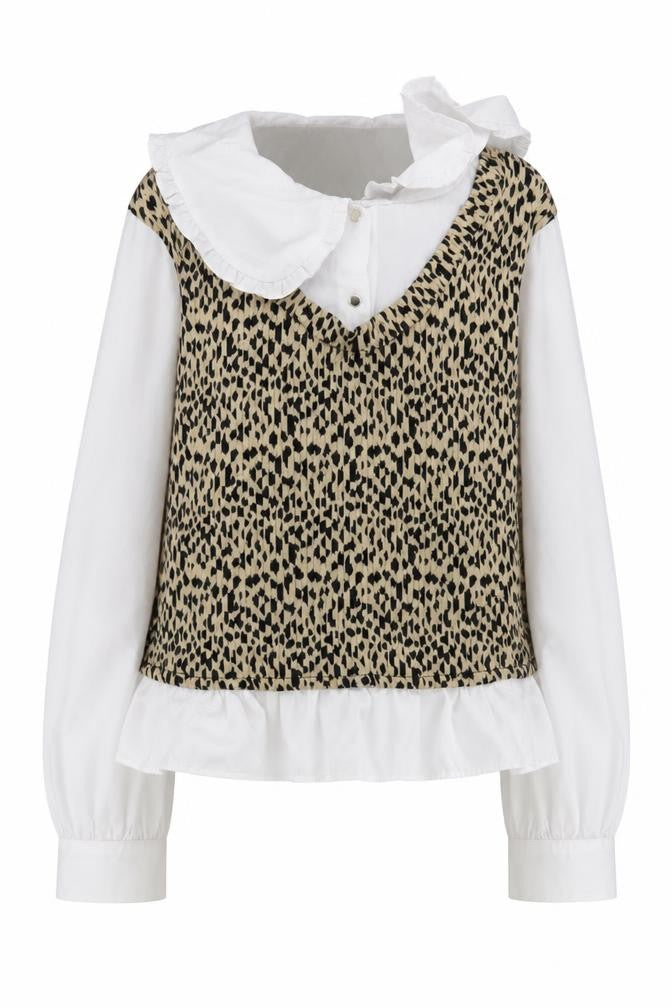 River Island Girls Animal Print Vest 9/10 Years Polyester Blend