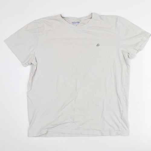 Jack & Jones Men's White XL Crew Neck T-Shirt